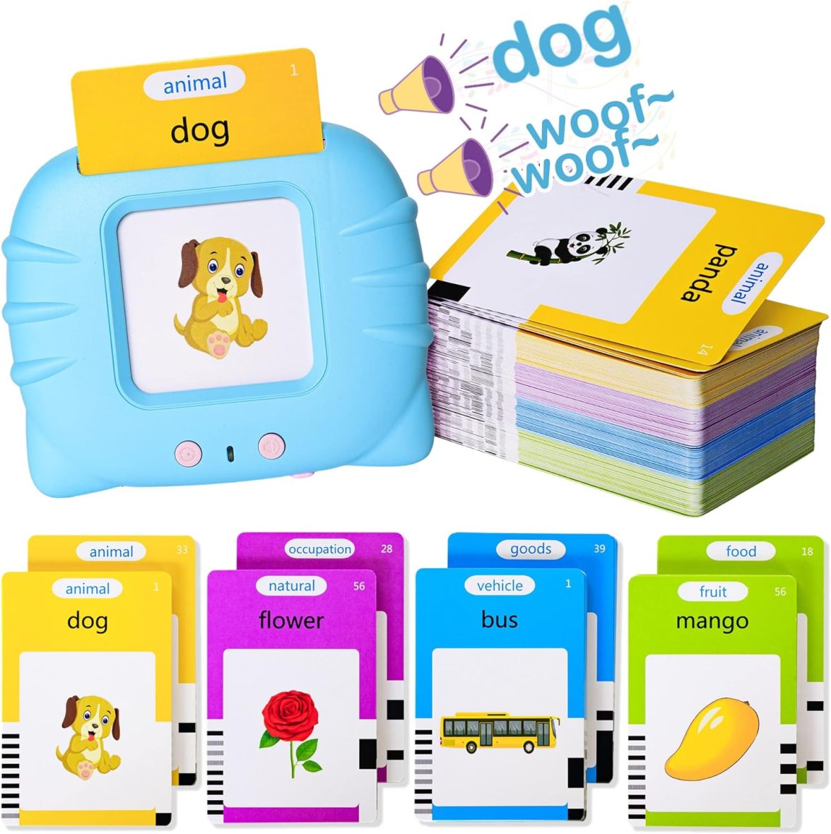 Talking Flash Cards Early Educational Toys for 3 4 5 6 Year Old Kids