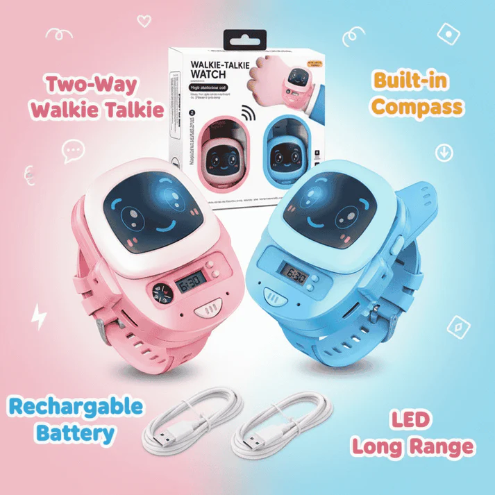 2Pcs Kids Electric Walkie Talkie Watch